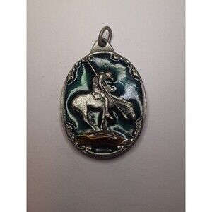 Vtg 1989 Siskiyou Buckle Co., Inc. 890356 Pendant End Of The Trail Indian Pewter